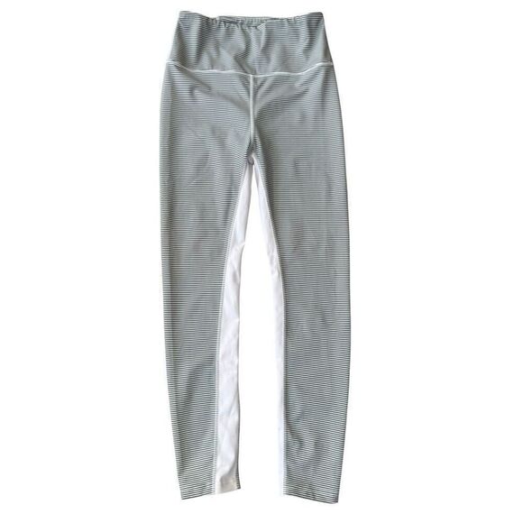 All Fenix Size Small Black White Striped leggings - Picture 1 of 8